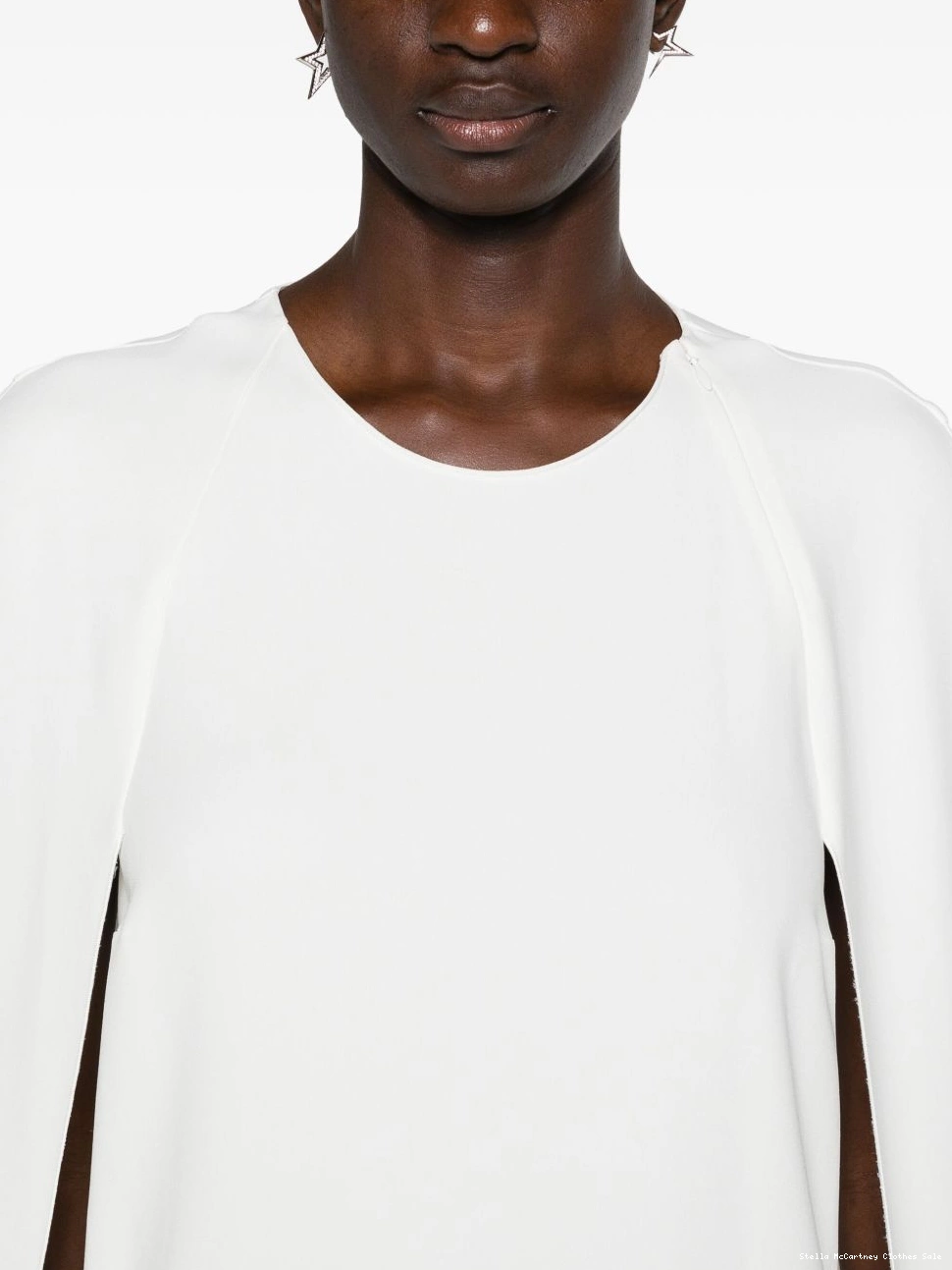 Cheap dress crew-neck Women McCartney crepe Stella cape 0817